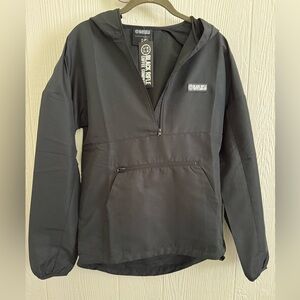 NWT Black Rifle Coffee Company Black Anorak Windbreaker